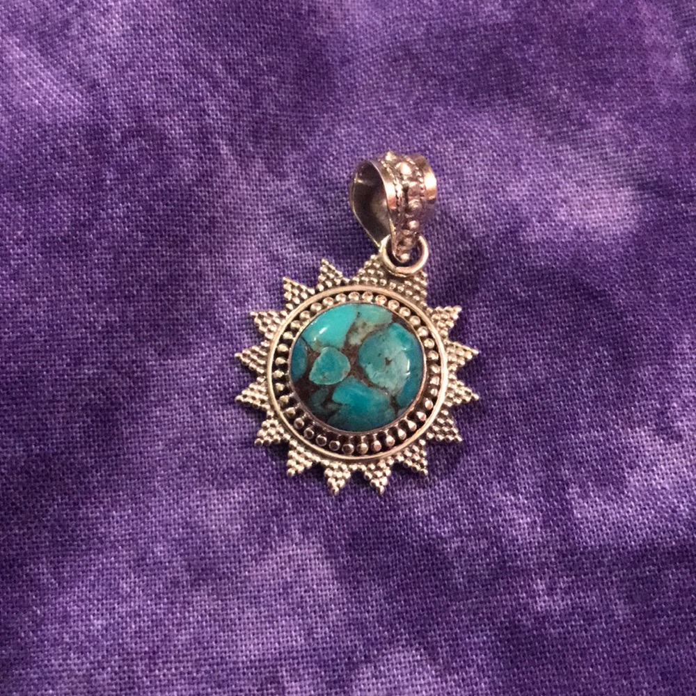 Natural turquoise and copper